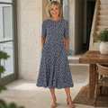 Ivy - Floral Midi Dress with Pockets