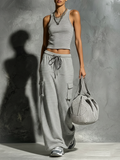 Striped Tank Skirt Set