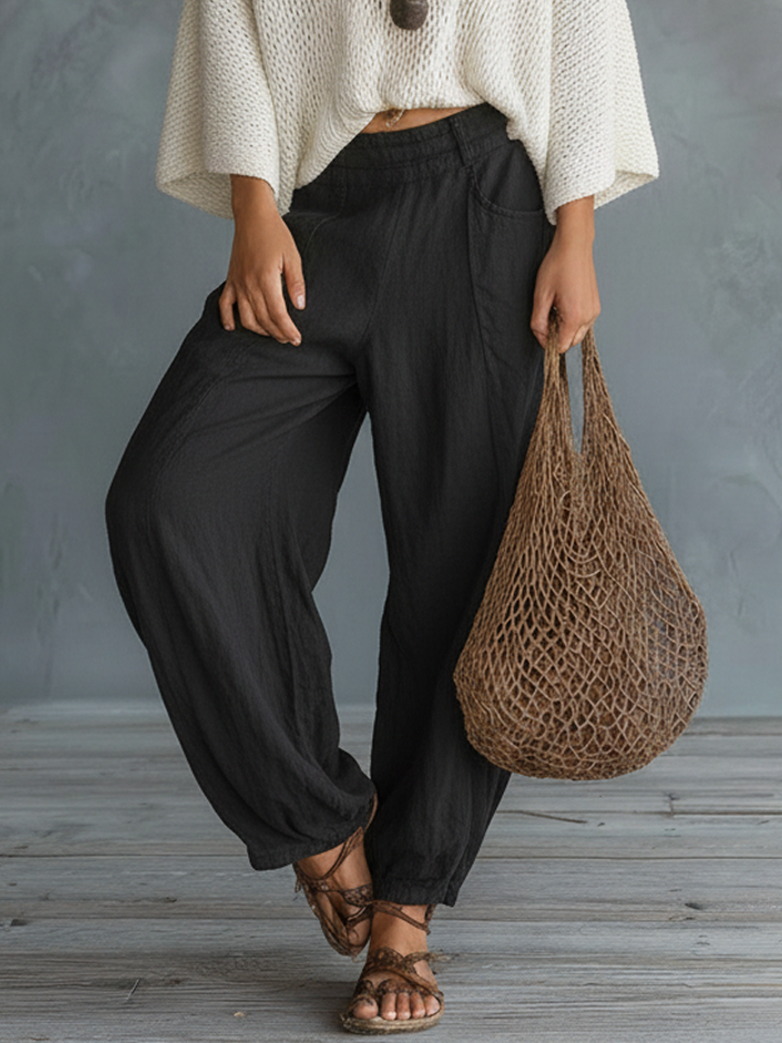 Cape-Sleeve Harem Pants Set