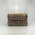 Lenny – Chic Chain Shoulder Bag with Colored Diamonds