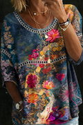 Nicole | Vintage Floral Blouse