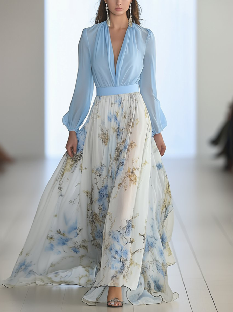 Beautiful Maxi Dress with Floral Print