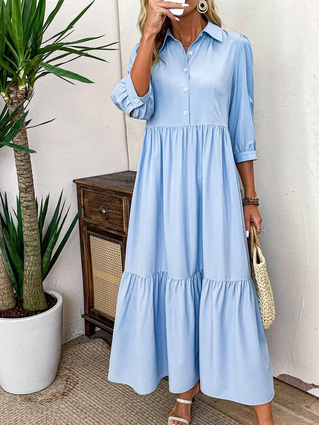 Lena - Flowing shirt dress