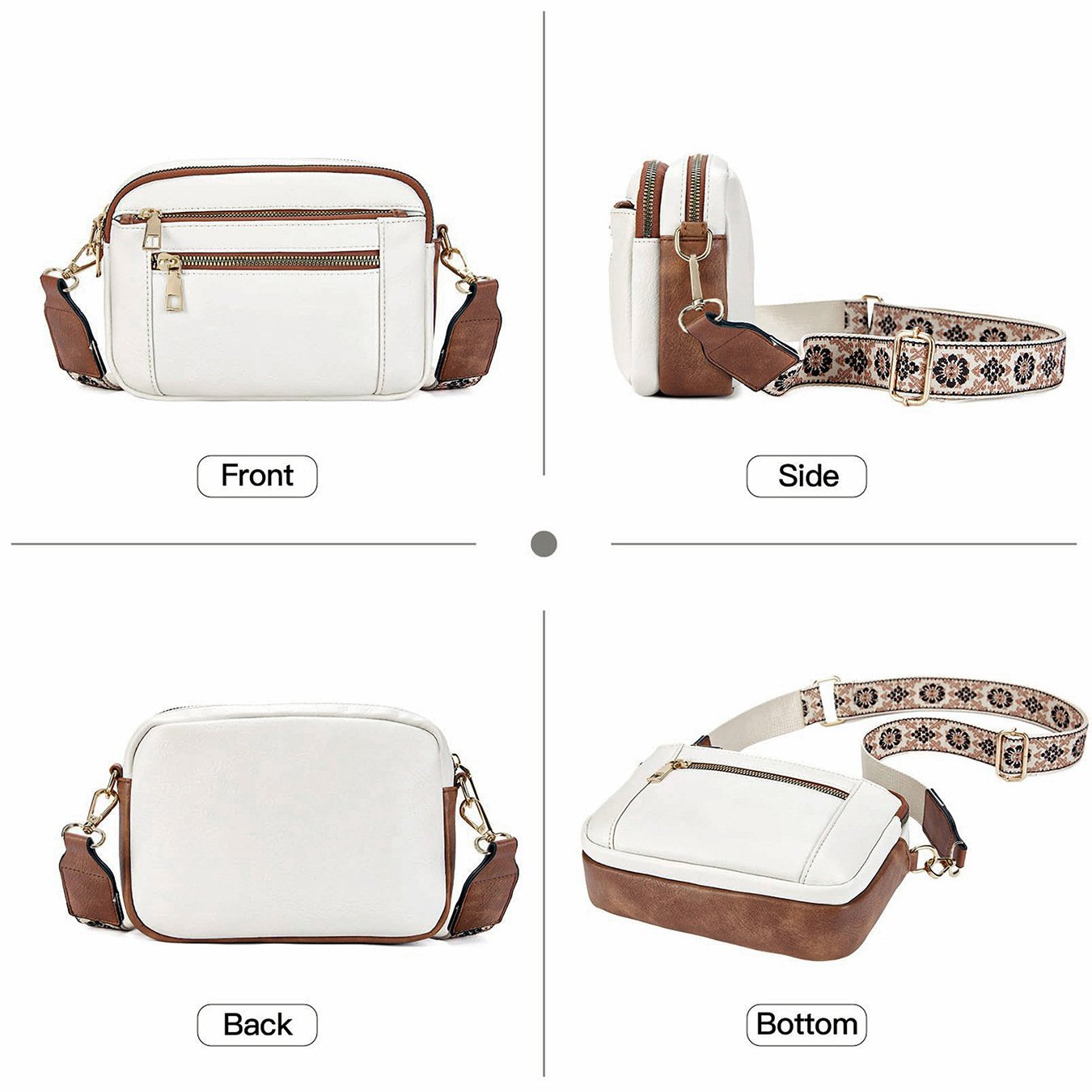 Emmie – Refined Leather Shoulder Bag with Compartments