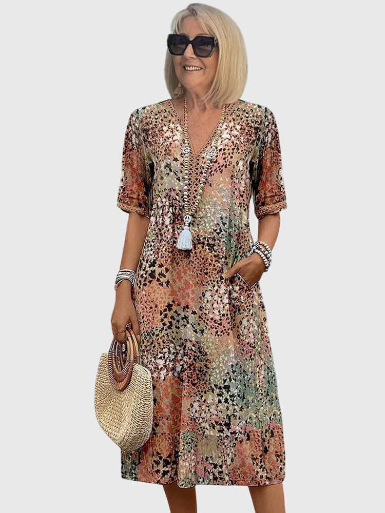 Bella | Elegant Floral Midi Dress