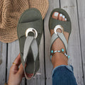 Marlene - Flat Sandals With Metal Buckle
