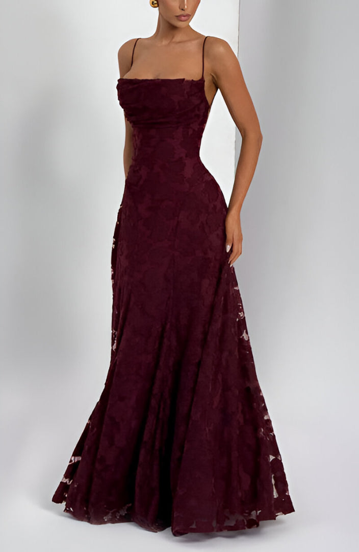 Deena - Long Lace Bustier Dress