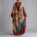 Solenn - Plum Blossom Batwing Maxi Dress