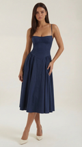 Patrice – Corset Midi Floral Dress